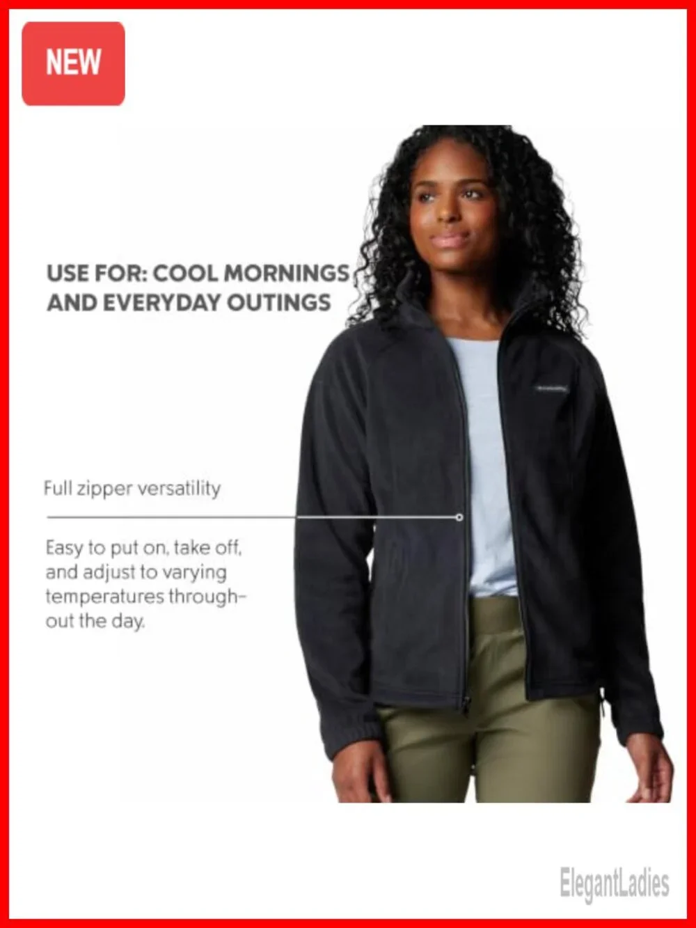 Columbia Women's Benton Springs Full Zip Fleece Jacket Cozy Warm